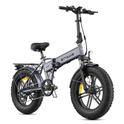 ENGWE EP-2 BOOST – 20″ Folding Electric Bike – 48V 13Ah Battery – 100 km Range – With Suspension Fork – Fatbike, Grey